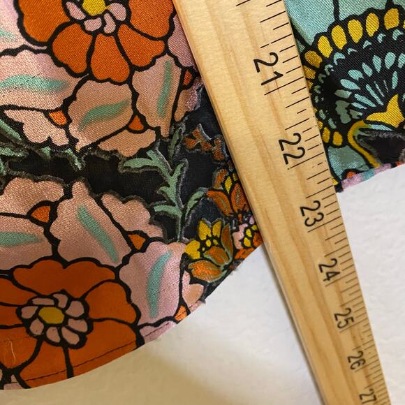 Alice + Olivia Black Velvet Burnout Paisley Blouse Size XS - Picture 5 of 6